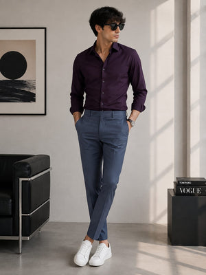 Deep Plum & blue-grey