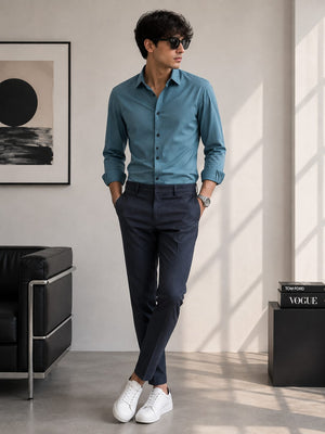 Steel blue & Dark navy